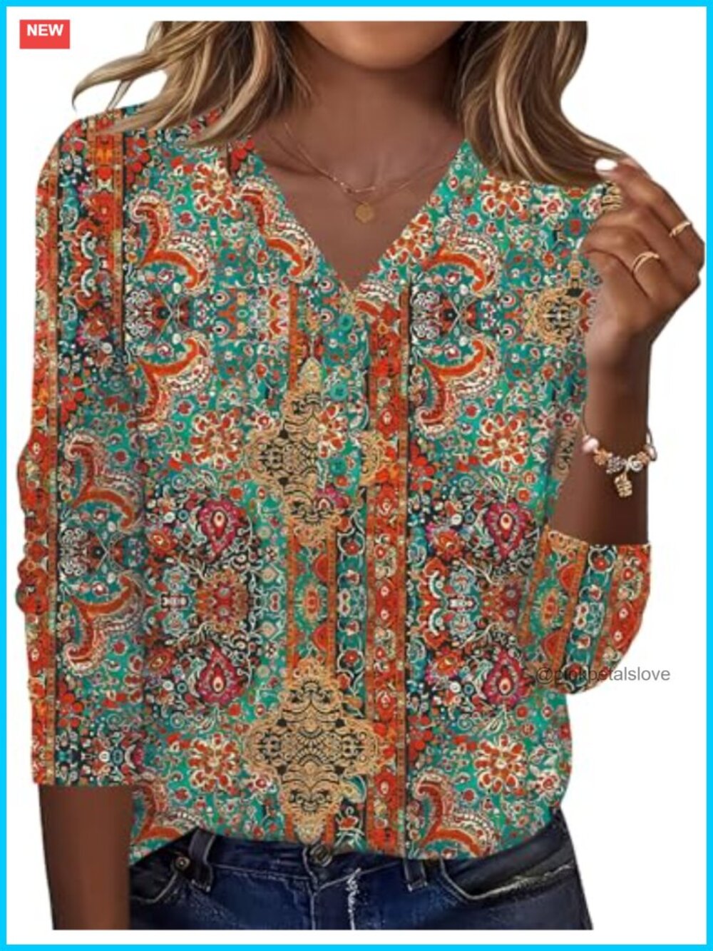Long Sleeve V Neck Button Down Blouse Women Soft Stretch Henley Top